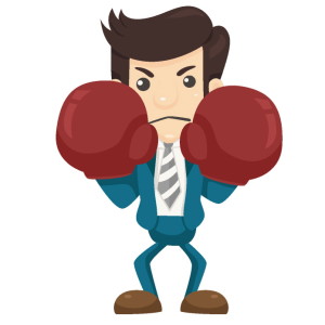 fighting business man