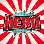 Hero Comic Speech  Bubble. Vector illustration